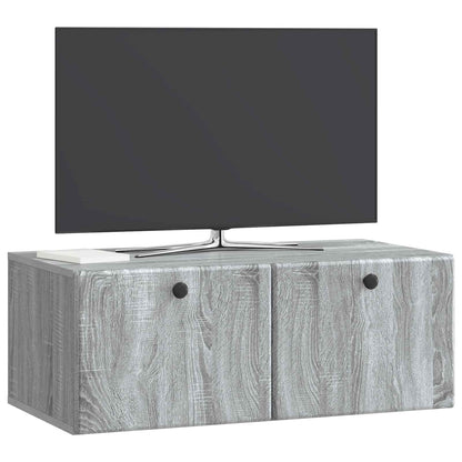 vidaXL Wall-Mounted TV Cabinet 78.5 x 41 x 30 cm Grey Sonoma