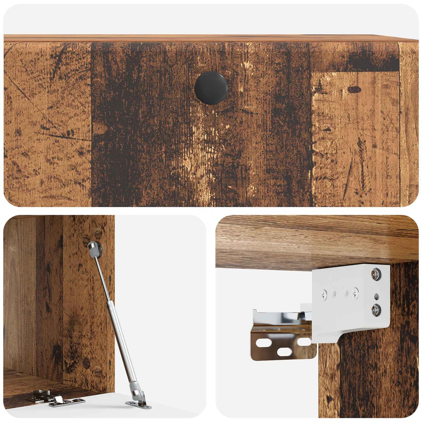 vidaXL Wall-Mounted TV Cabinet 78.5 x 41 x 30 cm Old Wood
