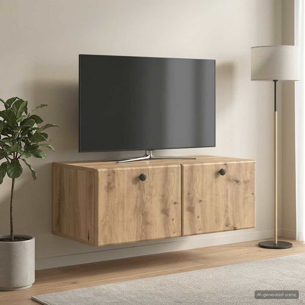 vidaXL Wall-Mounted TV Cabinet 78.5 x 41 x 30 cm Artisan Oak