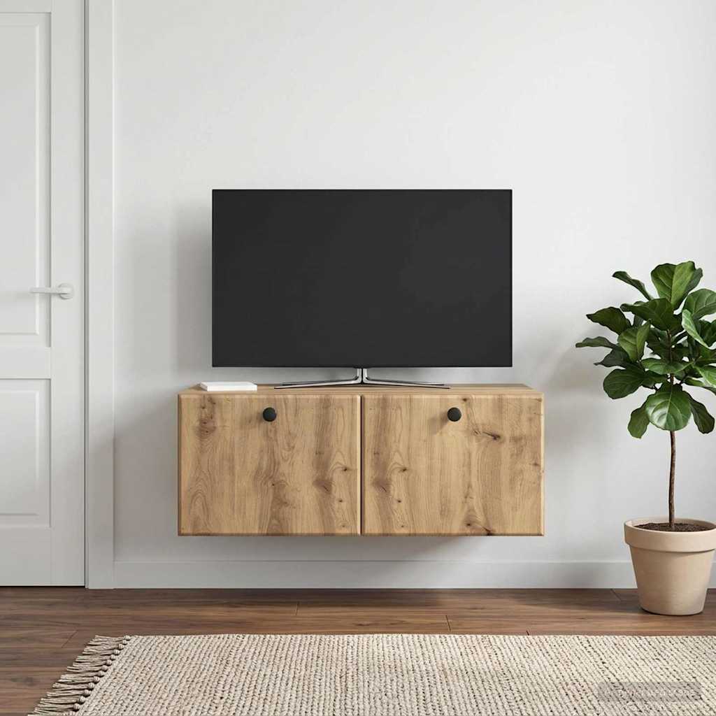 vidaXL Wall-Mounted TV Cabinet 78.5 x 41 x 30 cm Artisan Oak