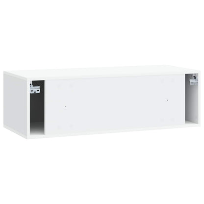 vidaXL Wall-Mounted TV Cabinet 98 x 41 x 30 cm White Engineered Wood