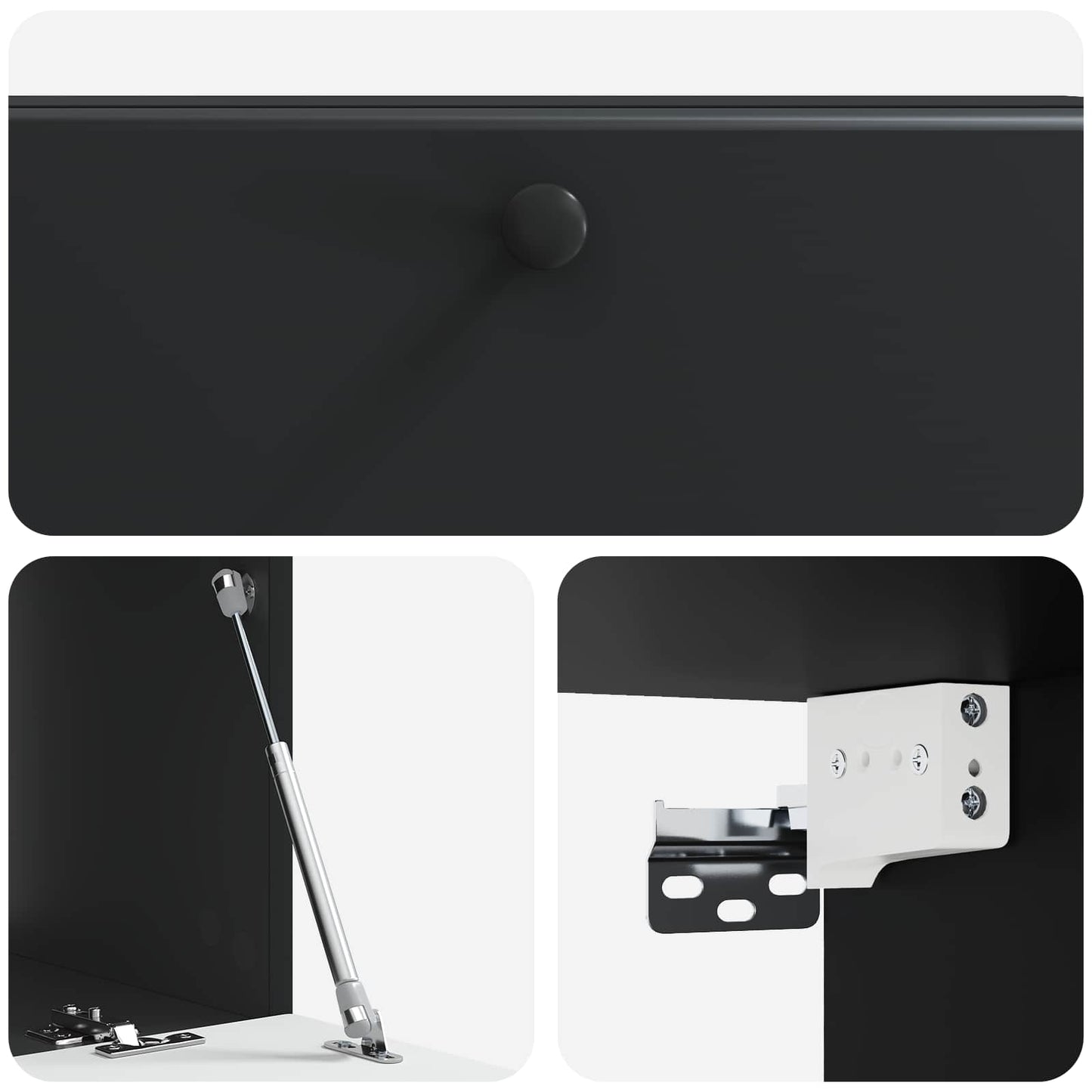 vidaXL Wall-Mounted TV Cabinet 98 x 41 x 30 cm Black Engineered Wood