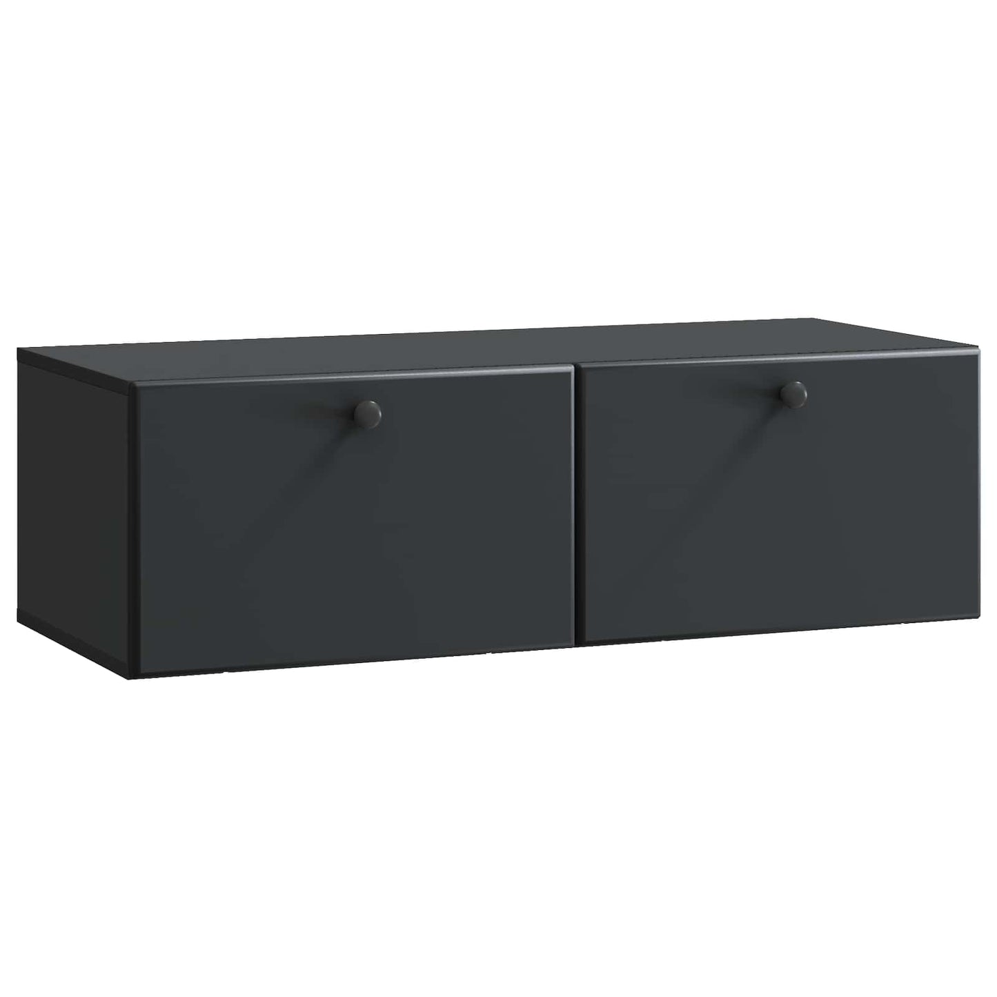 vidaXL Wall-Mounted TV Cabinet 98 x 41 x 30 cm Black Engineered Wood