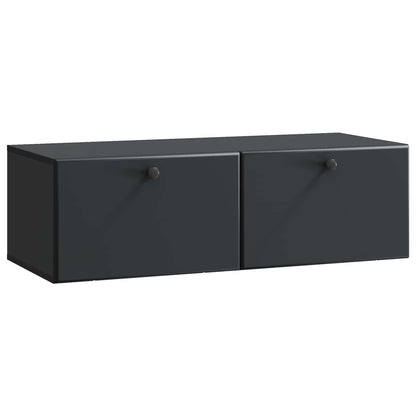 vidaXL Wall-Mounted TV Cabinet 98 x 41 x 30 cm Black Engineered Wood