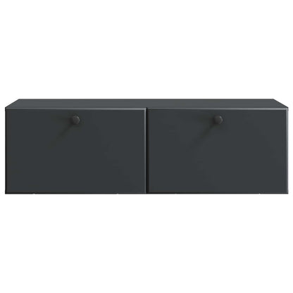 vidaXL Wall-Mounted TV Cabinet 98 x 41 x 30 cm Black Engineered Wood