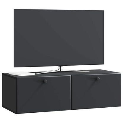 vidaXL Wall-Mounted TV Cabinet 98 x 41 x 30 cm Black Engineered Wood