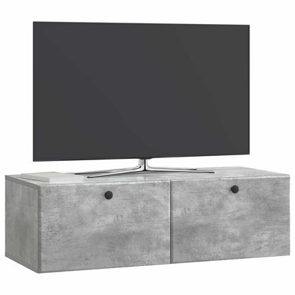 vidaXL Wall-Mounted TV Cabinet 98 x 41 x 30 cm Concrete Grey