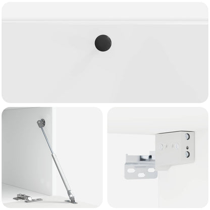 vidaXL Wall-Mounted TV Cabinet 98 x 41 x 30 cm High Gloss White