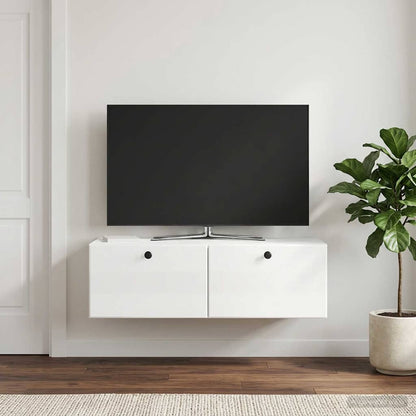 vidaXL Wall-Mounted TV Cabinet 98 x 41 x 30 cm High Gloss White