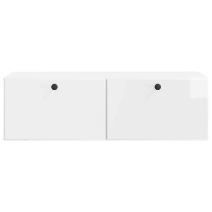 vidaXL Wall-Mounted TV Cabinet 98 x 41 x 30 cm High Gloss White