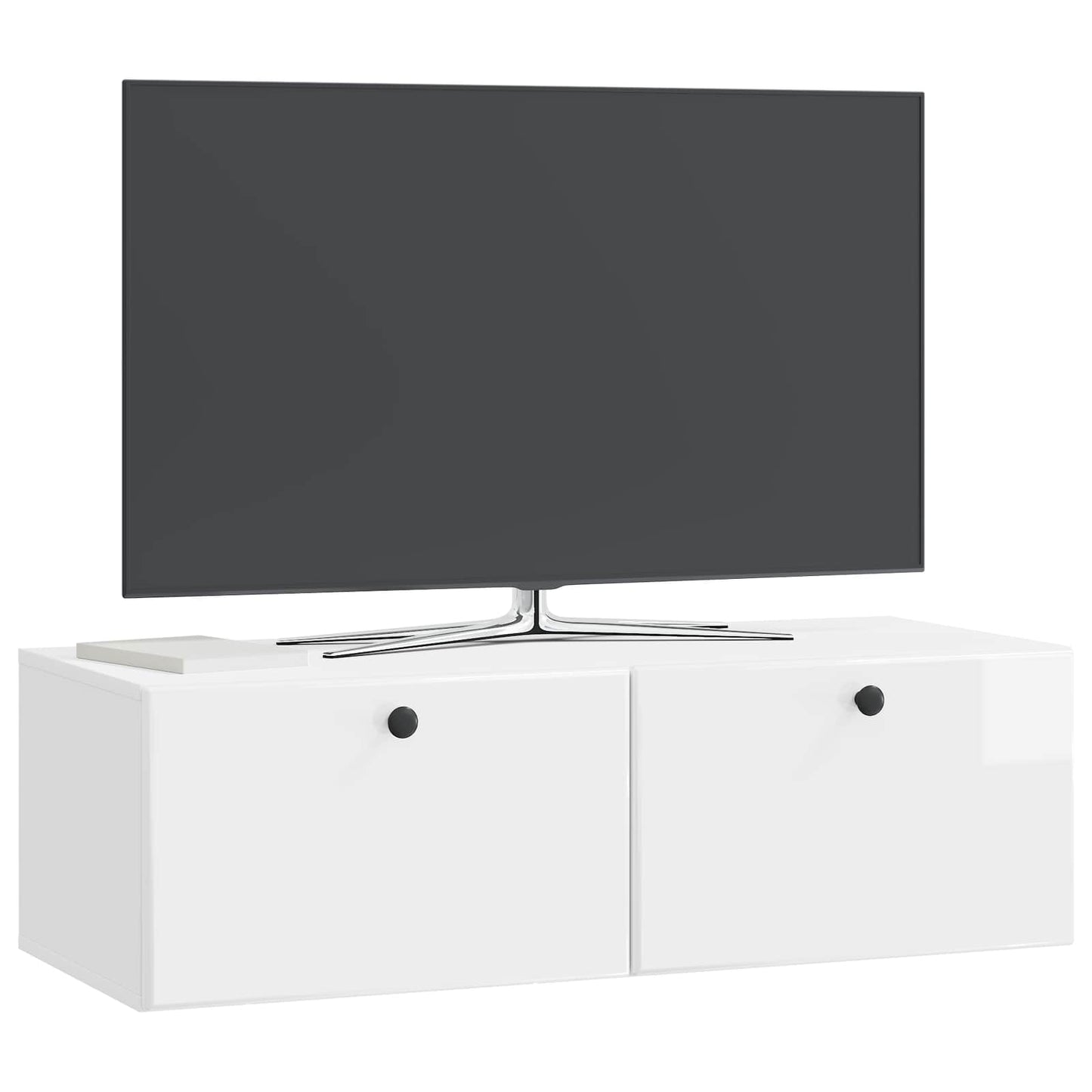 vidaXL Wall-Mounted TV Cabinet 98 x 41 x 30 cm High Gloss White