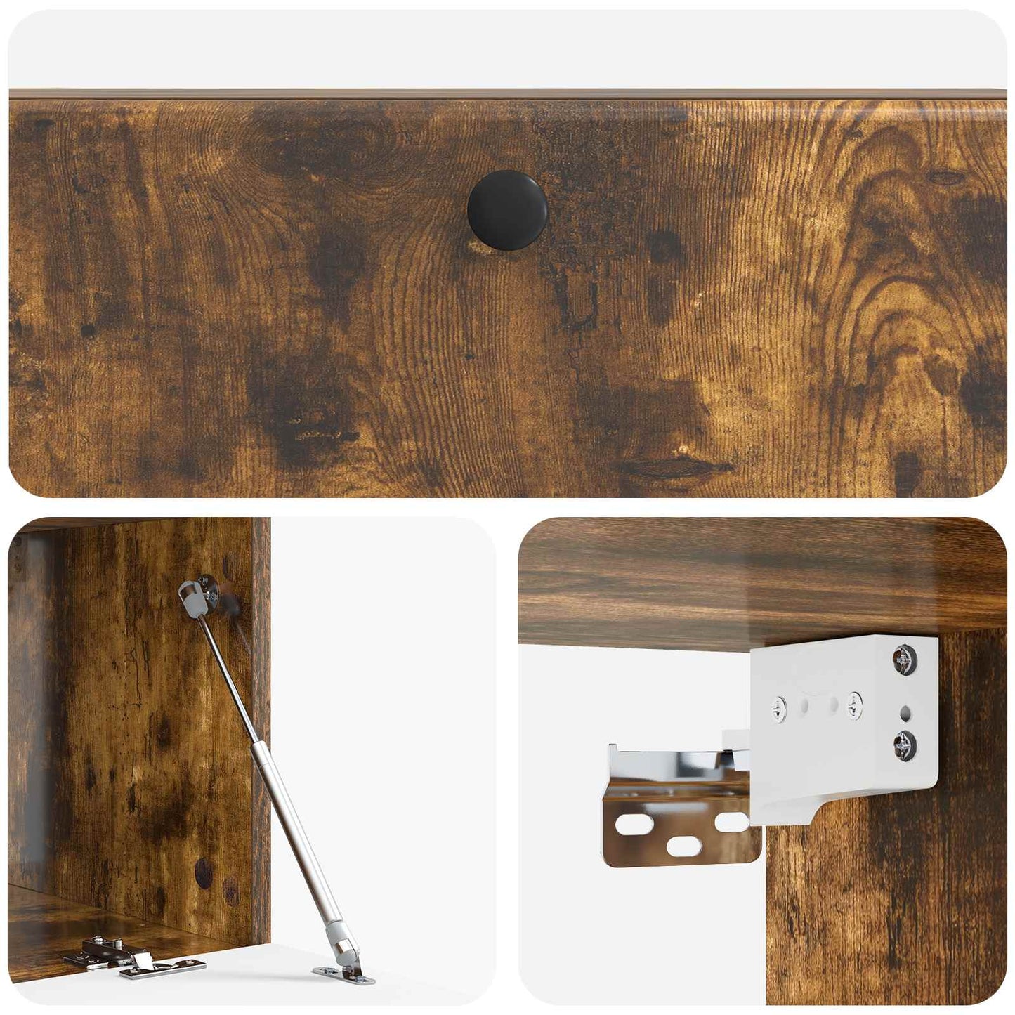 vidaXL Wall-Mounted TV Cabinet 98 x 41 x 30 cm Smoked Oak