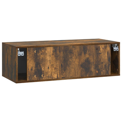 vidaXL Wall-Mounted TV Cabinet 98 x 41 x 30 cm Smoked Oak