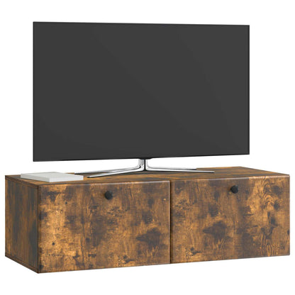 vidaXL Wall-Mounted TV Cabinet 98 x 41 x 30 cm Smoked Oak