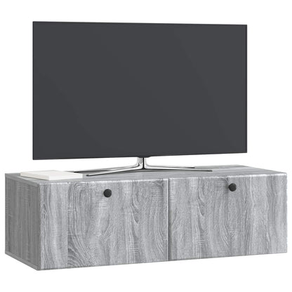 vidaXL Wall-Mounted TV Cabinet 98 x 41 x 30 cm Grey Sonoma