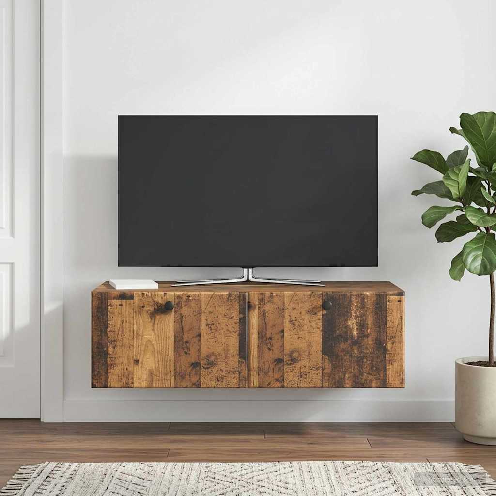 vidaXL Wall-Mounted TV Cabinet 98 x 41 x 30 cm Old Wood