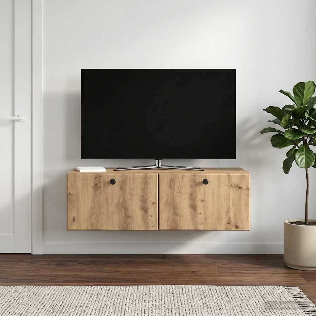 vidaXL Wall-Mounted TV Cabinet 98 x 41 x 30 cm Artisan Oak