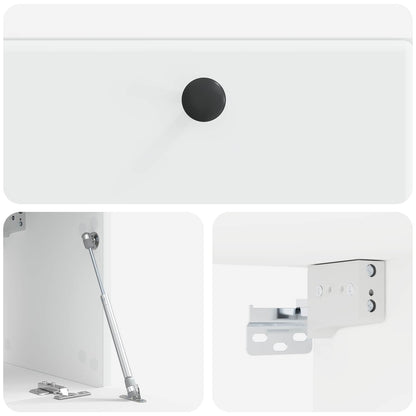 vidaXL Wall-Mounted TV Cabinet 59.5 x 31 x 30 cm White Engineered Wood