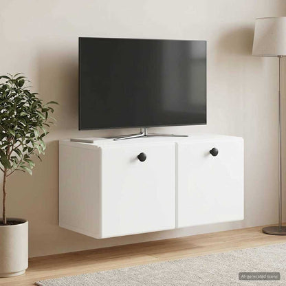 vidaXL Wall-Mounted TV Cabinet 59.5 x 31 x 30 cm White Engineered Wood