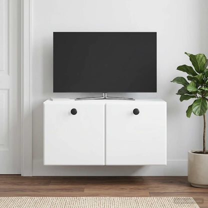 vidaXL Wall-Mounted TV Cabinet 59.5 x 31 x 30 cm White Engineered Wood