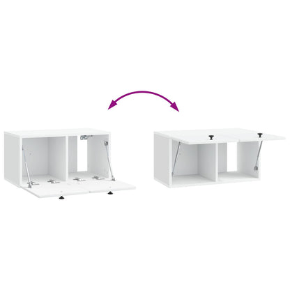 vidaXL Wall-Mounted TV Cabinet 59.5 x 31 x 30 cm White Engineered Wood