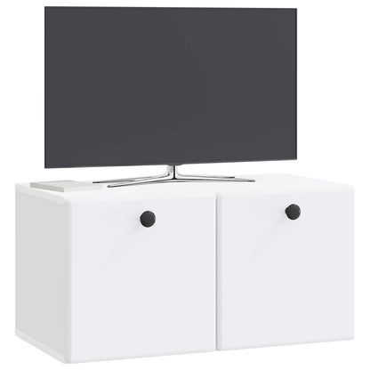 vidaXL Wall-Mounted TV Cabinet 59.5 x 31 x 30 cm White Engineered Wood