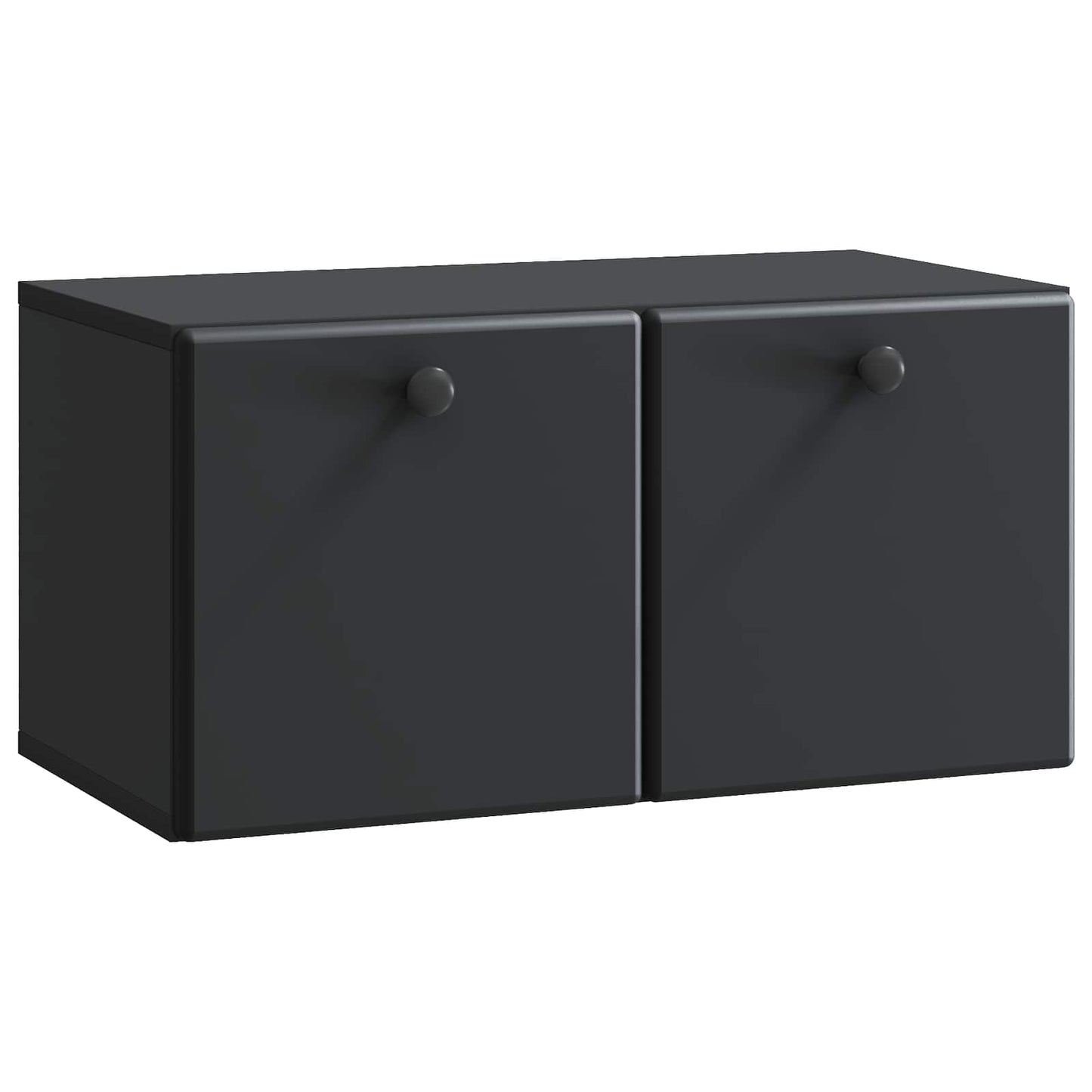 vidaXL Wall-Mounted TV Cabinet 59.5 x 31 x 30 cm Black Engineered Wood