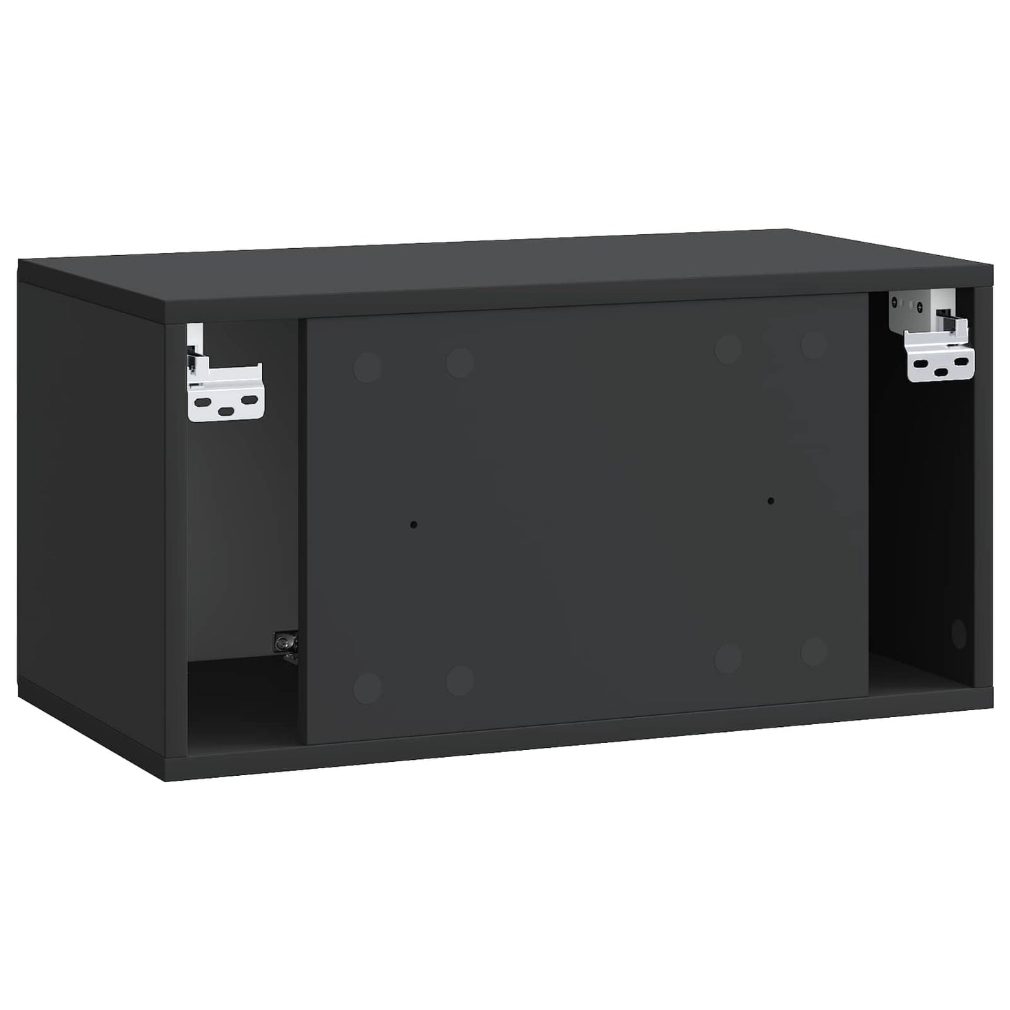 vidaXL Wall-Mounted TV Cabinet 59.5 x 31 x 30 cm Black Engineered Wood