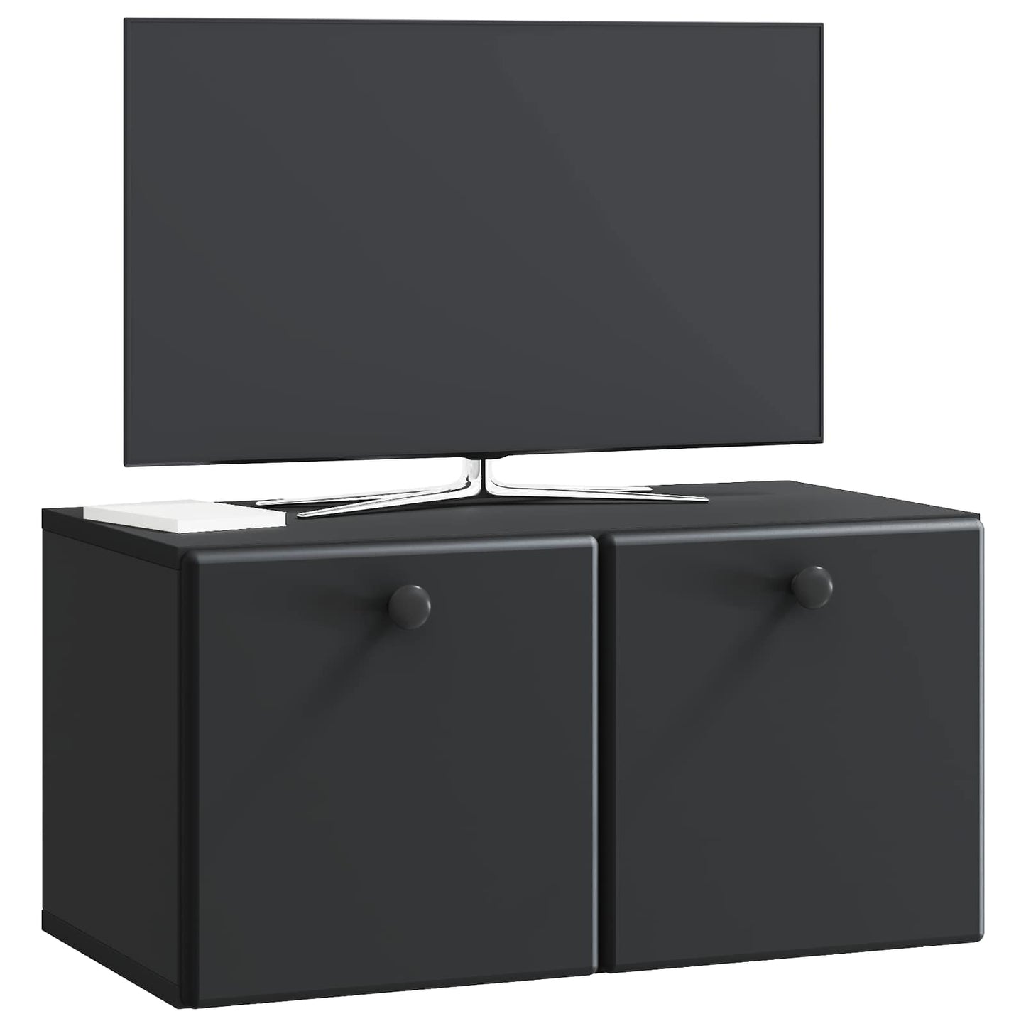 vidaXL Wall-Mounted TV Cabinet 59.5 x 31 x 30 cm Black Engineered Wood