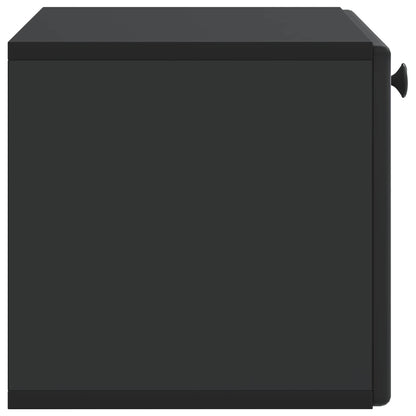 vidaXL Wall-Mounted TV Cabinet 59.5 x 31 x 30 cm Black Engineered Wood