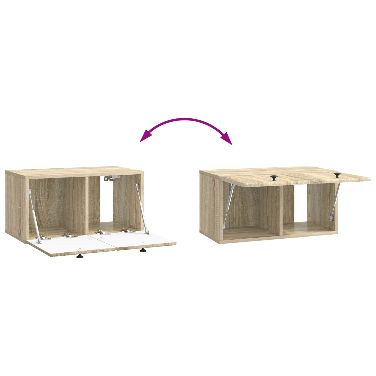 vidaXL Wall-Mounted TV Cabinet 59.5 x 31 x 30 cm Sonoma Oak