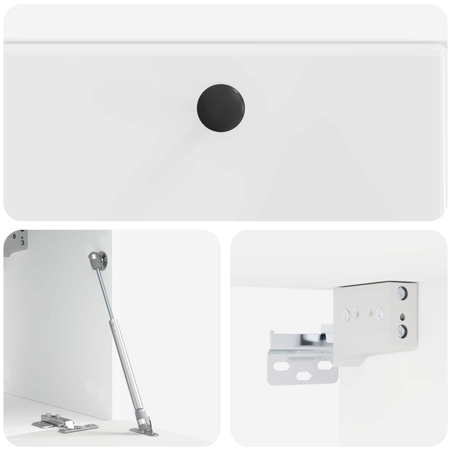 vidaXL Wall-Mounted TV Cabinet 59.5 x 31 x 30 cm High Gloss White