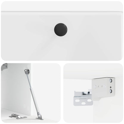 vidaXL Wall-Mounted TV Cabinet 59.5 x 31 x 30 cm High Gloss White
