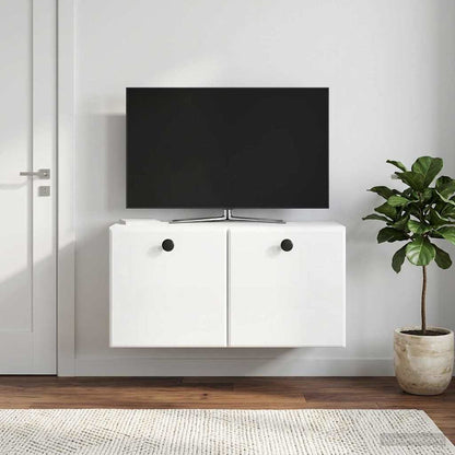 vidaXL Wall-Mounted TV Cabinet 59.5 x 31 x 30 cm High Gloss White
