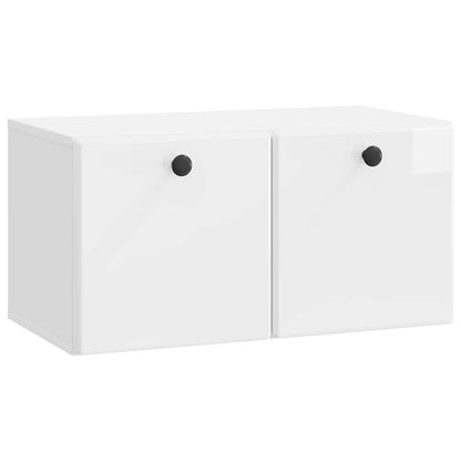 vidaXL Wall-Mounted TV Cabinet 59.5 x 31 x 30 cm High Gloss White