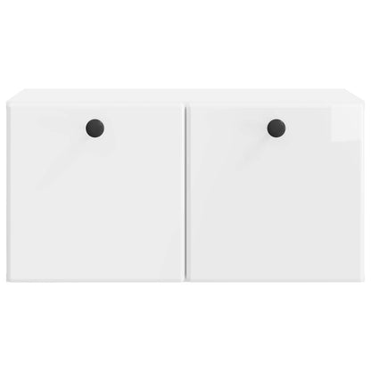 vidaXL Wall-Mounted TV Cabinet 59.5 x 31 x 30 cm High Gloss White