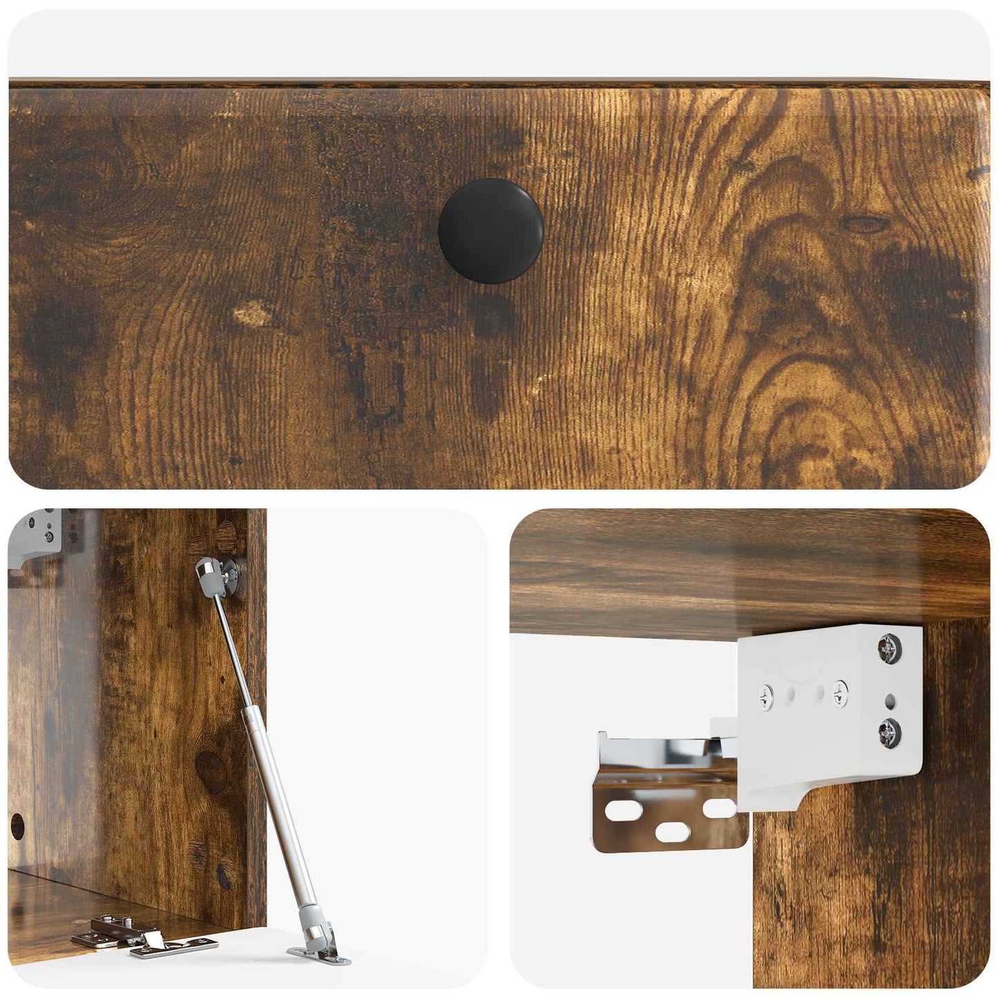 vidaXL Wall-Mounted TV Cabinet 59.5 x 31 x 30 cm Smoked Oak