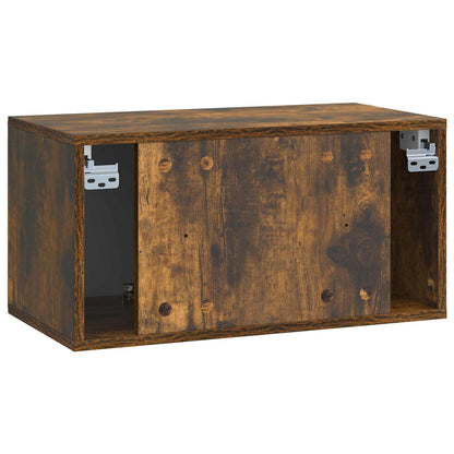 vidaXL Wall-Mounted TV Cabinet 59.5 x 31 x 30 cm Smoked Oak