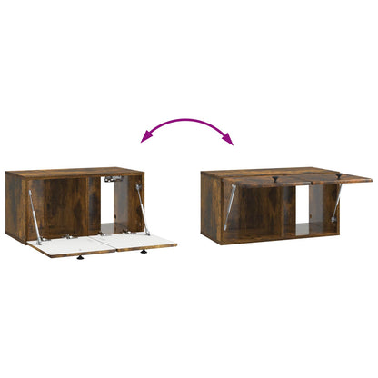 vidaXL Wall-Mounted TV Cabinet 59.5 x 31 x 30 cm Smoked Oak