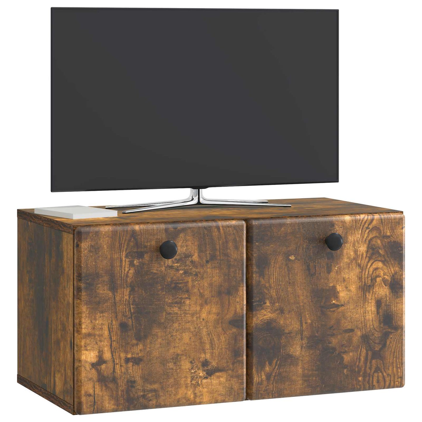 vidaXL Wall-Mounted TV Cabinet 59.5 x 31 x 30 cm Smoked Oak