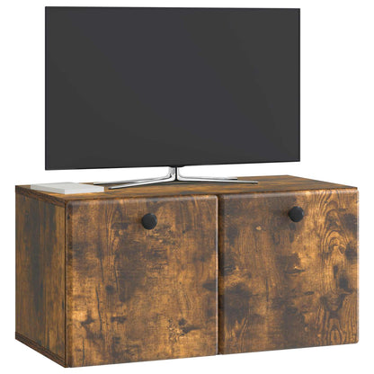 vidaXL Wall-Mounted TV Cabinet 59.5 x 31 x 30 cm Smoked Oak