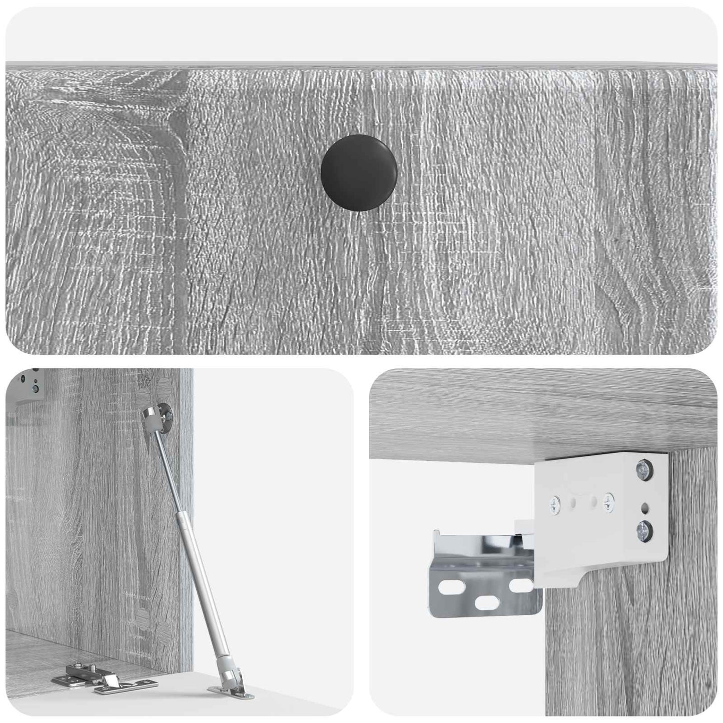 vidaXL Wall-Mounted TV Cabinet 59.5 x 31 x 30 cm Grey Sonoma