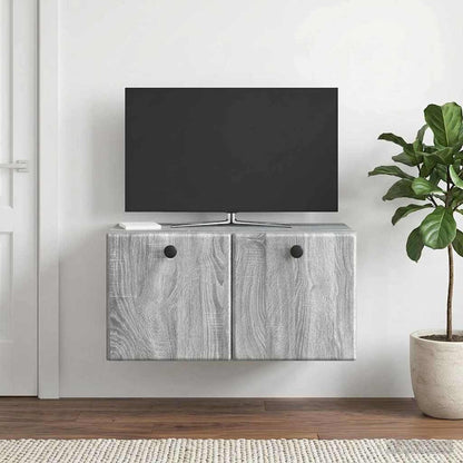 vidaXL Wall-Mounted TV Cabinet 59.5 x 31 x 30 cm Grey Sonoma