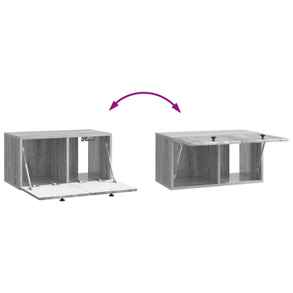 vidaXL Wall-Mounted TV Cabinet 59.5 x 31 x 30 cm Grey Sonoma