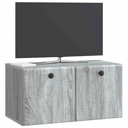 vidaXL Wall-Mounted TV Cabinet 59.5 x 31 x 30 cm Grey Sonoma
