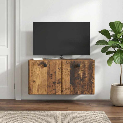 vidaXL Wall-Mounted TV Cabinet 59.5 x 31 x 30 cm Old Wood