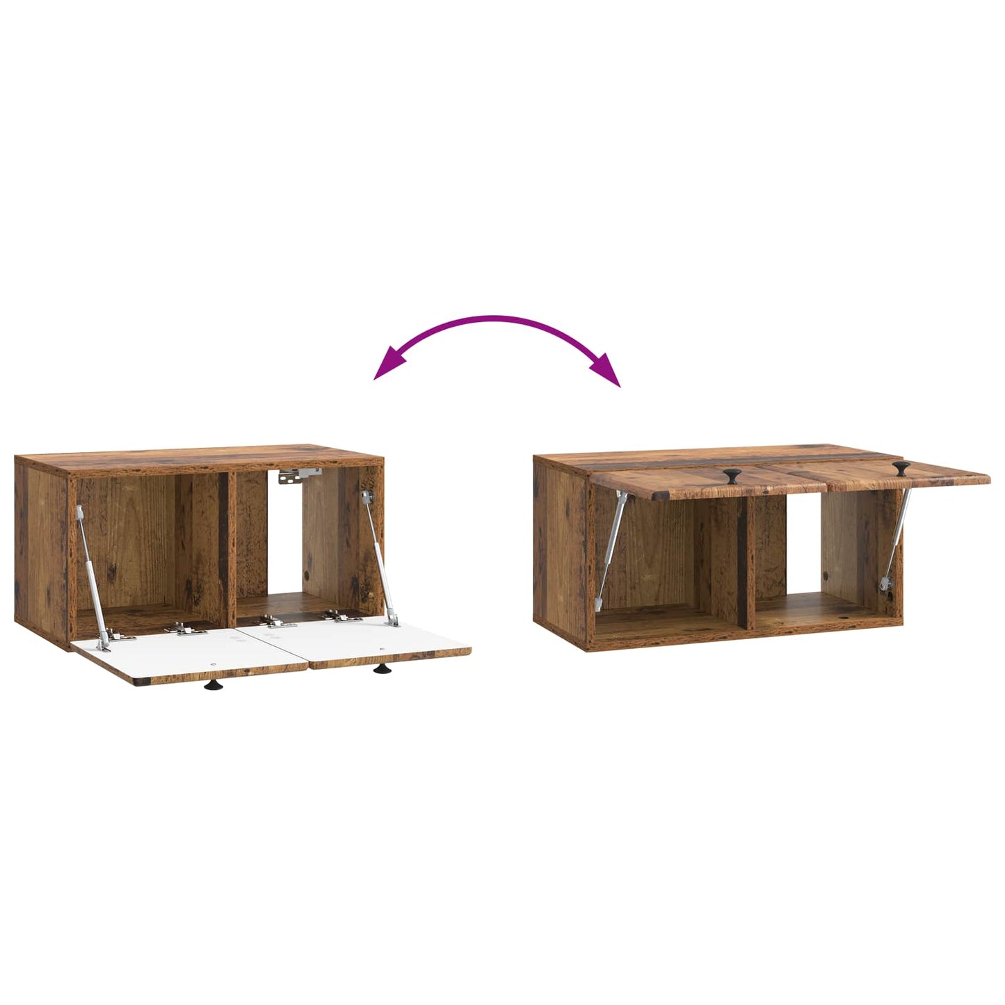 vidaXL Wall-Mounted TV Cabinet 59.5 x 31 x 30 cm Old Wood