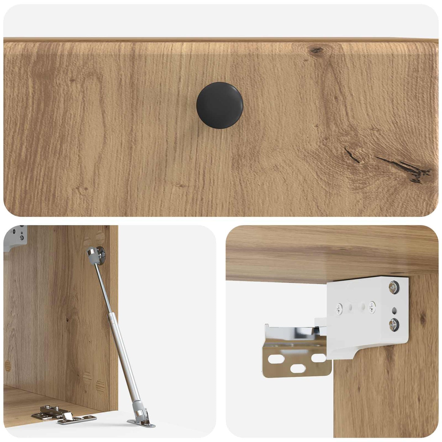 vidaXL Wall-Mounted TV Cabinet 59.5 x 31 x 30 cm Artisan Oak