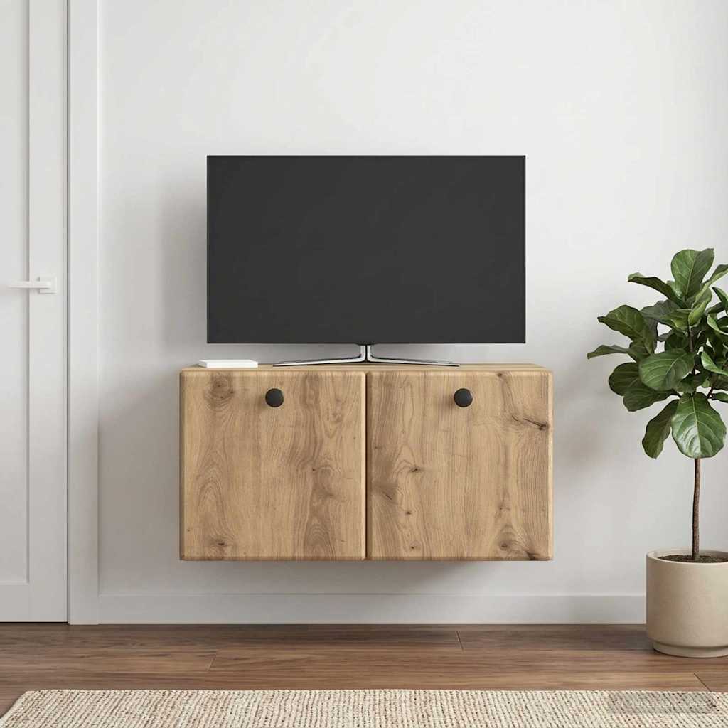 vidaXL Wall-Mounted TV Cabinet 59.5 x 31 x 30 cm Artisan Oak