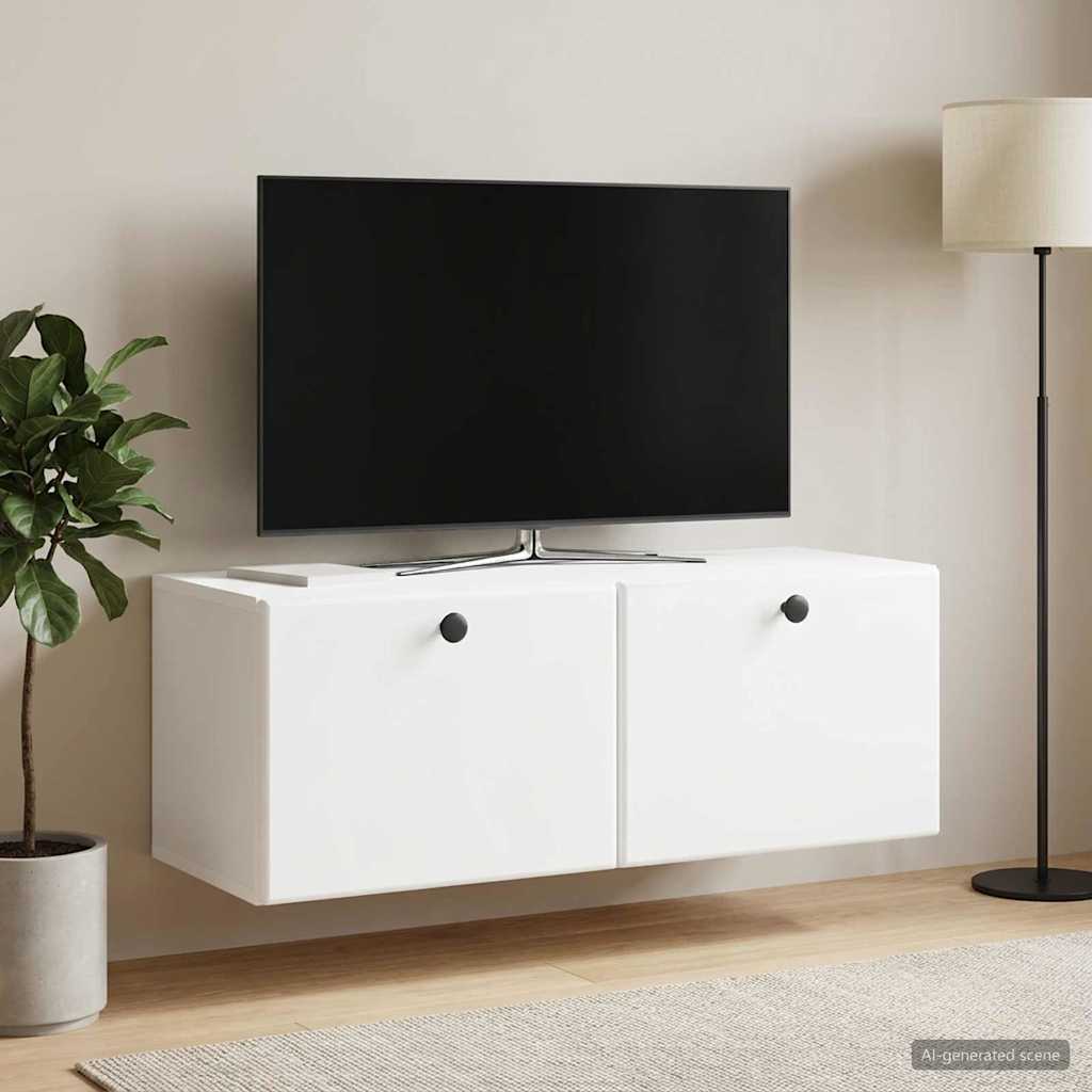vidaXL Wall-Mounted TV Cabinet 78.5 x 31 x 30 cm White Engineered Wood